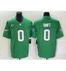 Men's Nike Philadelphia Eagles #0 D'Andre Swift Green 2023 F.U.S.E. Vapor Untouchable C Stitched Football Jersey