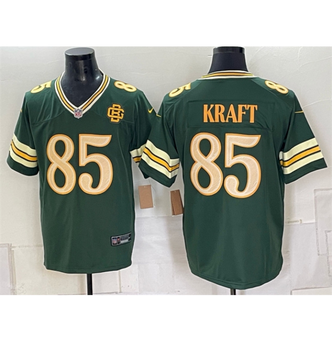 Men's Green Bay Packers #85 Tucker Kraft Dark Green 2026 Rivalries Collection Limited Football Stitched Game Jersey