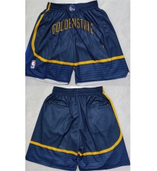 Men's Golden State Warriors Navy Shorts(Run Small)