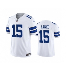 Men's Nike Dallas Cowboys #15 Trey Lance White 2023 F.U.S.E. Limited Stitched Football Jersey