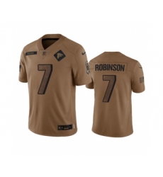 Men's Nike Atlanta Falcons #7 Bijan Robinson 2023 Brown Salute To Setvice Limited Football Stitched Jersey