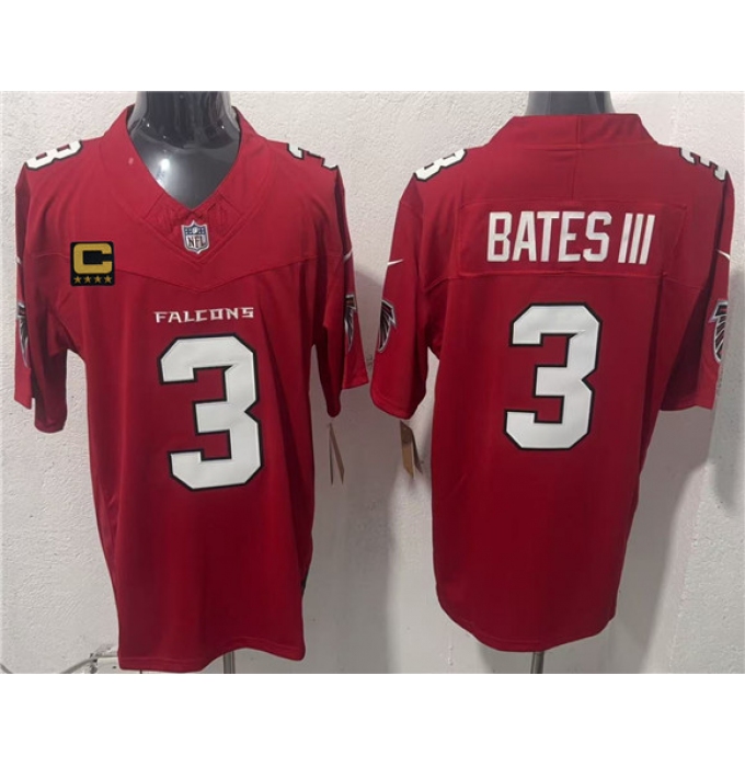 Men's Atlanta Falcons #3 Jessie Bates III Red 2026 New F.U.S.E. 4-Star C Vapor Untouchable Limited Football Stitched Jersey