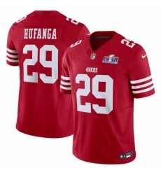 Youth San Francisco 49ers #29 Talanoa Hufanga Red 2023 F U S E With John Madden Vapor Limited Stitched Football 2024 Super Bowl LVIII Jersey