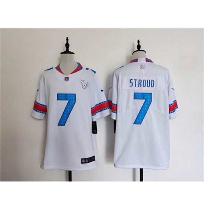 Men's Houston Texans #7 C.J. Stroud White 2026 Rivalries Collection Limited Football Stitched Jersey