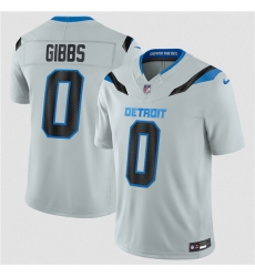 Youth Detroit Lions #0 Jahmyr Gibbs Silver 2026 F.U.S.E. Rivalries Collection Limited Football Stitched Jersey