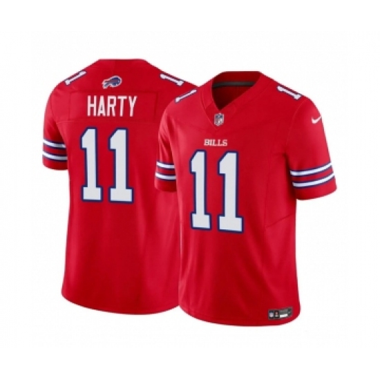 Men's Nike Buffalo Bills #11 Deonte Harty Red 2023 F.U.S.E. Vapor Untouchable Limited Football Stitched Jersey Men's Nike Buffalo Bills #11 Deonte Harty Red 2023 F.U.S.E. Vapor Untouchable Limited Football Stitched Jersey