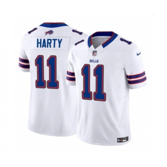 Men's Nike Buffalo Bills #11 Deonte Harty White 2023 F.U.S.E. Vapor Untouchable Limited Football Stitched Jersey Men's Nike Buffalo Bills #11 Deonte Harty White 2023 F.U.S.E. Vapor Untouchable Limited Football Stitched Jersey