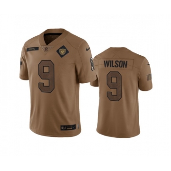 Men's Nike Las Vegas Raiders #9 Tyree Wilson 2023 Brown Salute To Service Limited Football Stitched Jersey Men's Nike Las Vegas Raiders #9 Tyree Wilson 2023 Brown Salute To Service Limited Football Stitched Jersey