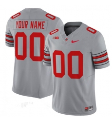 Men's Ohio State Buckeyes Active Player Custom Grey F.U.S.E. Vapor Limited Stitched Football Jersey