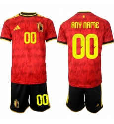 Men's Belgium Custom Any Name And Number National Team FIFA x World Cup 2026 Home Red On Field Jersey