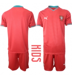 Youth Portugal Blank National Team FIFA x World Cup 2026 Home Red On Eusebio special edition Kids Jersey