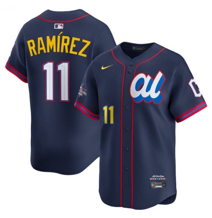 Men's American League #11 José Ramírez Navy 2025 All-Star Edition Limited Stitched Baseball Jersey