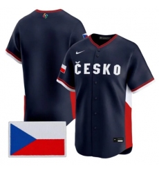 Men's Czech Republic Baseball Nike Navy 2026 World Baseball Classic Team Jersey