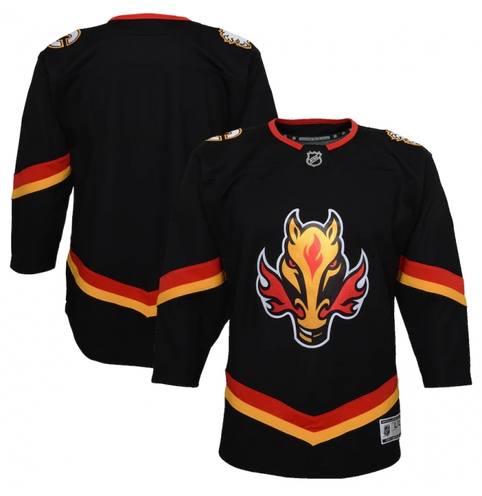 Youth Calgary Flames Blank Black 2020-21 Special Edition Premier Jersey