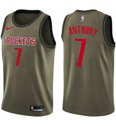 Youth Nike Houston Rockets #7 Carmelo Anthony Swingman Green Salute to Service NBA Jersey