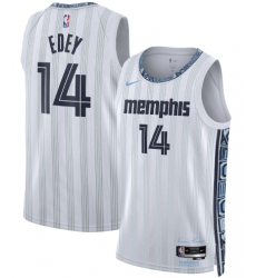 Men's Memphis Grizzlies #14 Zach Edey Gray 2025-26 City Edition Swingman Stitched Jersey