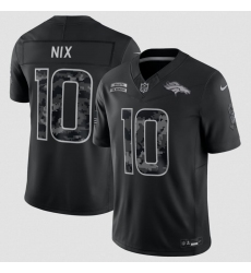 Men's Denver Broncos #10 Bo Nix Black 2026 F.U.S.E. Salute to Service Limited Stitched Football Stitched Jersey
