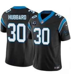 Men's Carolina Panthers #30 Chuba Hubbard Black 2026 F.U.S.E. 1-Star C Vapor Limited Football Stitched Jersey
