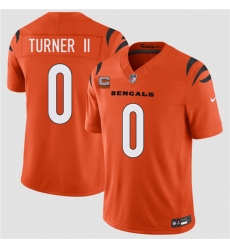 Men's Cincinnati Bengals #0 DJ Turner II Orange 2026 F.U.S.E. 1-Star C Vapor Untouchable Limited Football Stitched Jersey