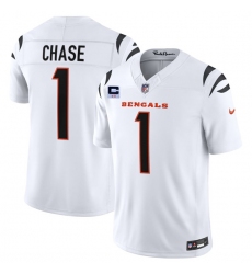 Men's Cincinnati Bengals #1 Ja'Marr Chase White 2026 F.U.S.E. 2-Star C Vapor Untouchable Limited Football Stitched Jersey