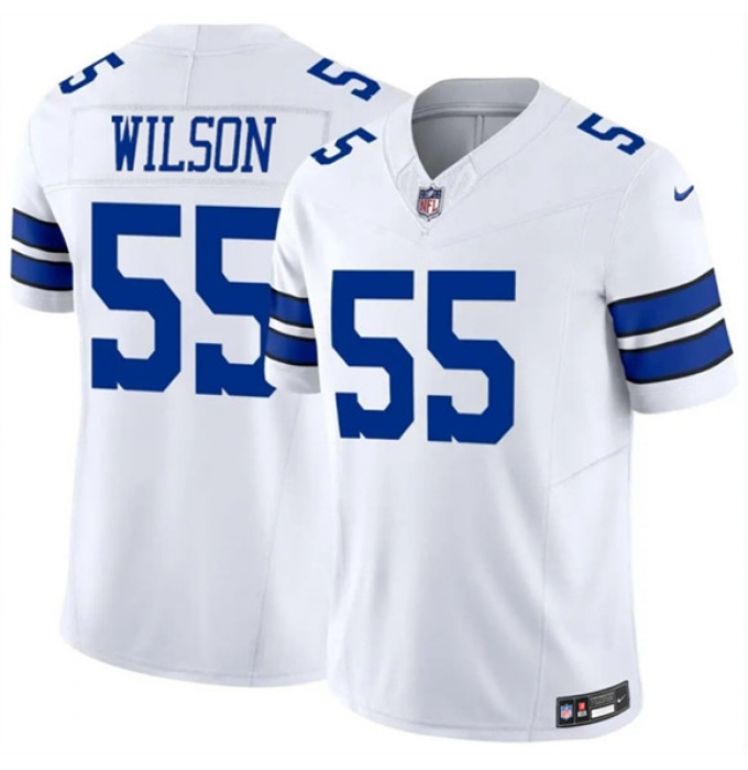 Men's Dallas Cowboys #55 Logan Wilson White 2025 F.U.S.E Vapor Untouchable Limited Football Stitched Jersey