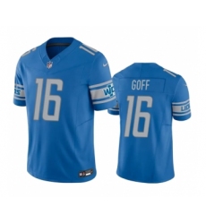 Men's Detroit Lions #16 Jared Goff Blue 2023 F.U.S.E. Vapor Untouchable Limited Stitched Jersey