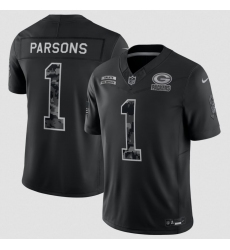 Men's Green Bay Packers #1 Micah Parsons Black 2026 F.U.S.E. Salute to Service Limited Football Stitched Jersey