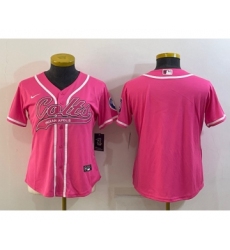 Women's Indianapolis Colts Blank Pink With Patch Cool Base Stitched Baseball Jersey