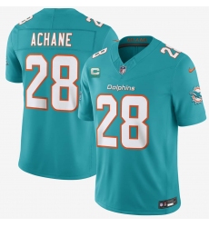 Men's Miami Dolphins #28 De'Von Achane Aqua 2026 F.U.S.E. 1-Star C Vapor Limited Football Stitched Jersey