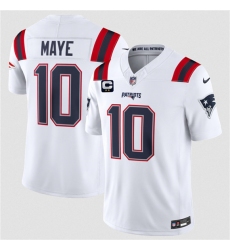 Men's New England Patriots #10 Drake Maye White 2026 F.U.S.E. 2-Star C Vapor Limited Football Stitched Jersey