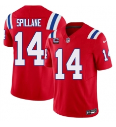 Men's New England Patriots #14 Robert Spillane Red 2026 F.U.S.E. 4-Star C Vapor Limited Football Stitched Jersey