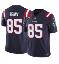 Men's New England Patriots #85 Hunter Henry Navy 2026 F.U.S.E. 4-Star C Vapor Limited Football Stitched Jersey