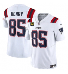 Men's New England Patriots #85 Hunter Henry White 2026 F.U.S.E. 4-Star C Vapor Limited Football Stitched Jersey