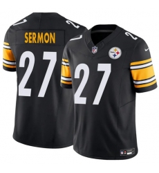Men's Pittsburgh Steelers #27 Trey Sermon Black 2025 F.U.S.E. Vapor Untouchable Limited Football Stitched Jersey