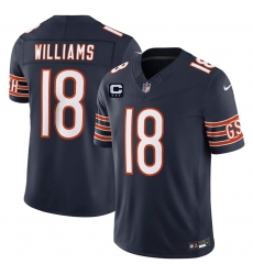 Men's Chicago Bears #18 Caleb Williams Navy 2026 F.U.S.E. With 3-star C Vapor Untouchable Limited Football Stitched Jersey