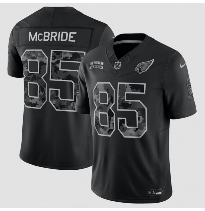 Men's Arizona Cardinals #85 Trey McBride Black 2026 F.U.S.E. Salute to Service Limited Football Stitched Jersey