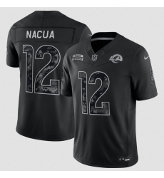 Men's Los Angeles Rams #12 Puka Nacua Black 2026 F.U.S.E. Salute to Service Limited Football Stitched Jersey