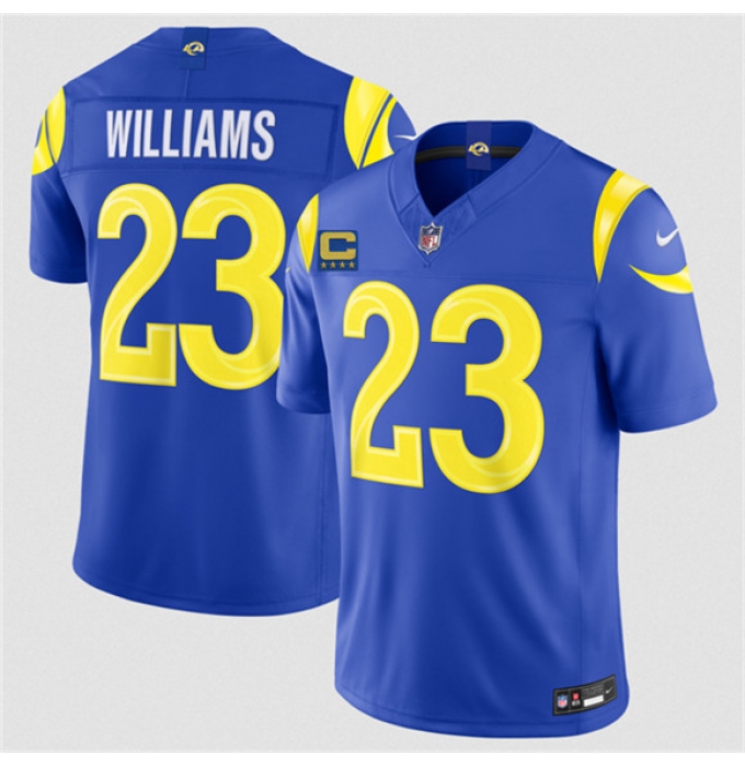 Men's Los Angeles Rams #23 Kyren Williams Royal 2026 F.U.S.E. 4-Star C Vapor Limited Football Stitched Jersey