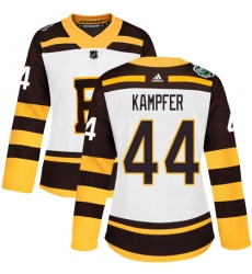 Women's Adidas Boston Bruins #44 Steven Kampfer Authentic White 2019 Winter Classic NHL Jersey