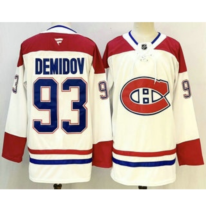 Men's Montreal Canadiens #93 Ivan Demidov White Authentic Jersey