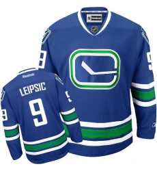 Women's Reebok Vancouver Canucks #9 Brendan Leipsic Authentic Royal Blue Third NHL Jersey
