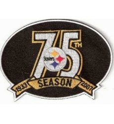 Stitched Pittsburgh Steelers 75th Anniversary Jersey Patch