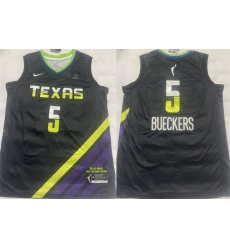 Men's Dallas Wings #5 Paige Bueckers Black Stitched Basketball Jersey
