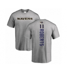 Football Baltimore Ravens #11 Seth Roberts Ash Backer T-Shirt