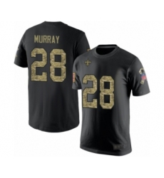 Football New Orleans Saints #28 Latavius Murray Black Camo Salute to Service T-Shirt