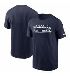 Men's Seattle Seahawks Navy Division Essential T Shirt