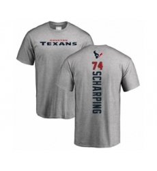 Football Houston Texans #74 Max Scharping Ash Backer T-Shirt