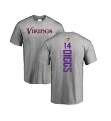 Football Minnesota Vikings #14 Stefon Diggs Ash Backer T-Shirt