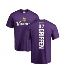 Football Minnesota Vikings #97 Everson Griffen Purple Backer T-Shirt