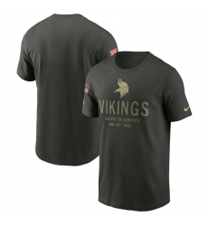 Men's Minnesota Vikings Forest Green 2025 Salute to Service Sideline Primary Edge Dri-FIT T-Shirt